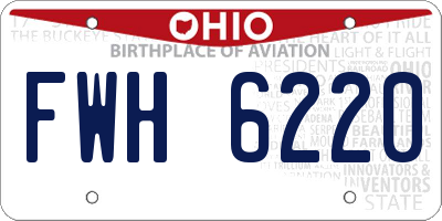 OH license plate FWH6220