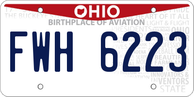 OH license plate FWH6223