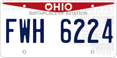 OH license plate FWH6224