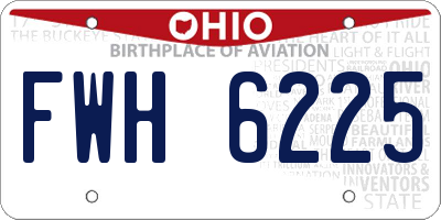 OH license plate FWH6225
