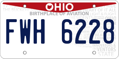 OH license plate FWH6228