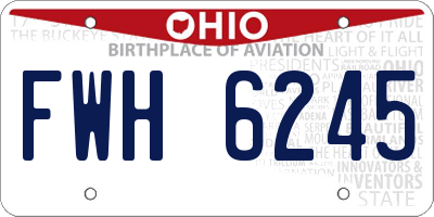 OH license plate FWH6245