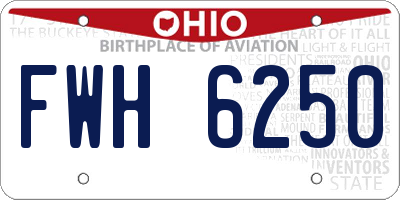 OH license plate FWH6250