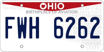 OH license plate FWH6262