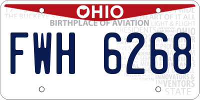 OH license plate FWH6268