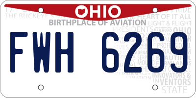 OH license plate FWH6269