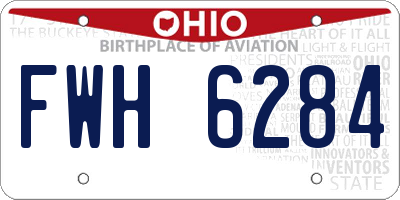 OH license plate FWH6284