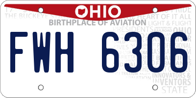 OH license plate FWH6306