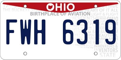 OH license plate FWH6319