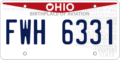 OH license plate FWH6331
