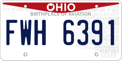 OH license plate FWH6391