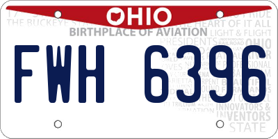OH license plate FWH6396