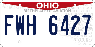 OH license plate FWH6427