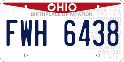 OH license plate FWH6438