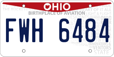 OH license plate FWH6484
