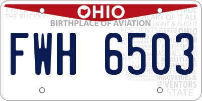 OH license plate FWH6503