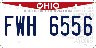 OH license plate FWH6556