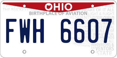 OH license plate FWH6607