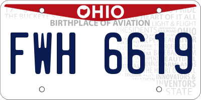 OH license plate FWH6619
