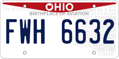 OH license plate FWH6632