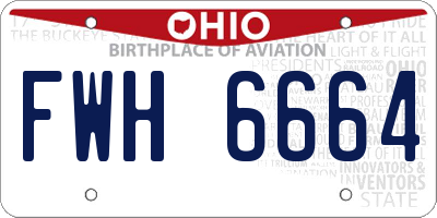OH license plate FWH6664