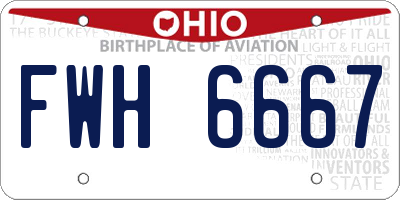 OH license plate FWH6667