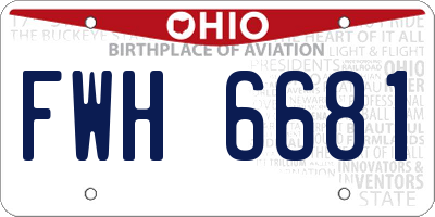 OH license plate FWH6681
