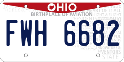 OH license plate FWH6682