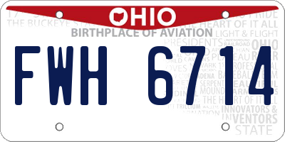 OH license plate FWH6714