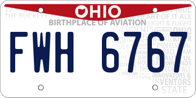 OH license plate FWH6767