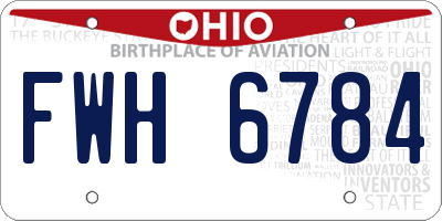 OH license plate FWH6784