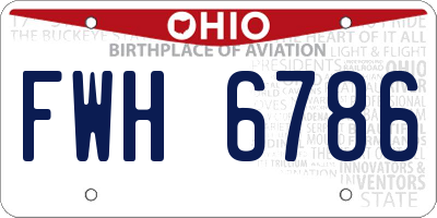 OH license plate FWH6786
