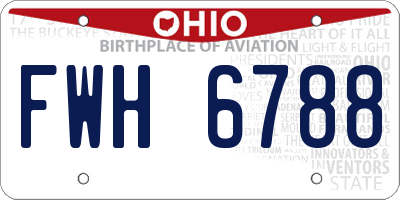 OH license plate FWH6788