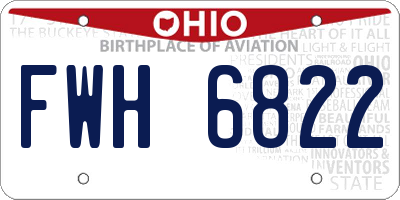 OH license plate FWH6822