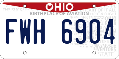 OH license plate FWH6904