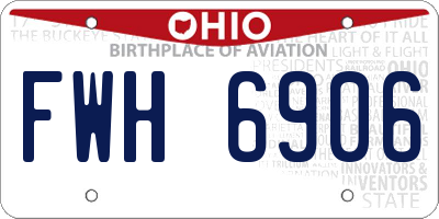 OH license plate FWH6906