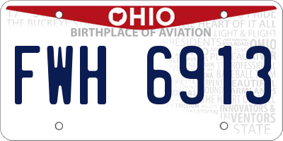 OH license plate FWH6913