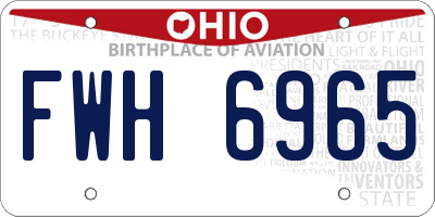 OH license plate FWH6965