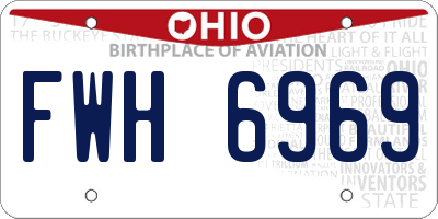 OH license plate FWH6969