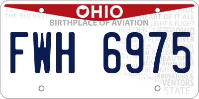OH license plate FWH6975