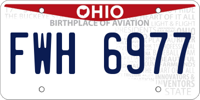 OH license plate FWH6977