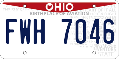 OH license plate FWH7046