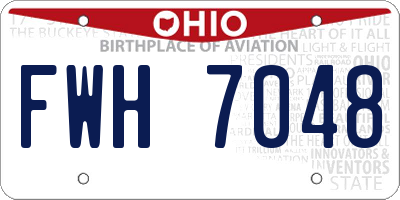 OH license plate FWH7048