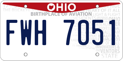 OH license plate FWH7051