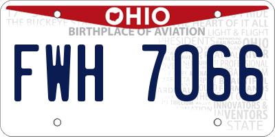 OH license plate FWH7066