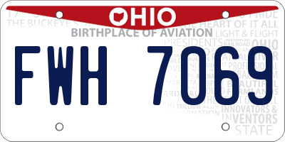 OH license plate FWH7069