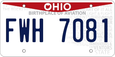 OH license plate FWH7081