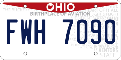 OH license plate FWH7090