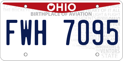 OH license plate FWH7095