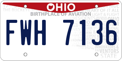 OH license plate FWH7136